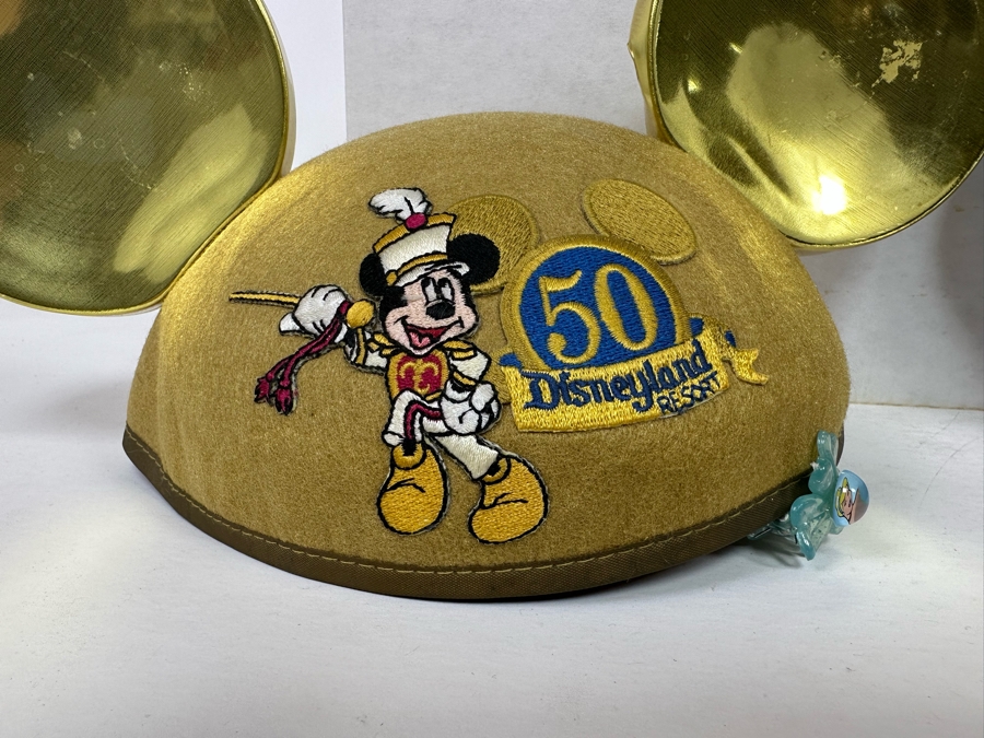 Set of four Disney Ears including (2) Mickey Ears, Disneyland Resort 50th Anniversary Gold Mickey Ears and Disney VoluntEARS [Photo 2]
