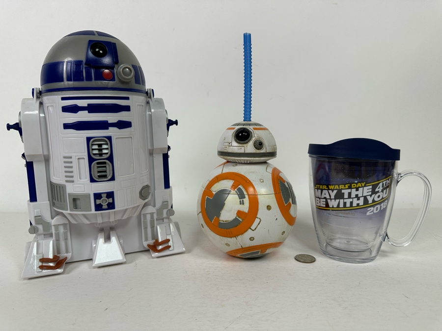 Disney Parks Star Wars R2-D2 Popcorn Bucket, BB-8 Sipper Cup and May the 4th Be With You Sipper Cup [Photo 3]