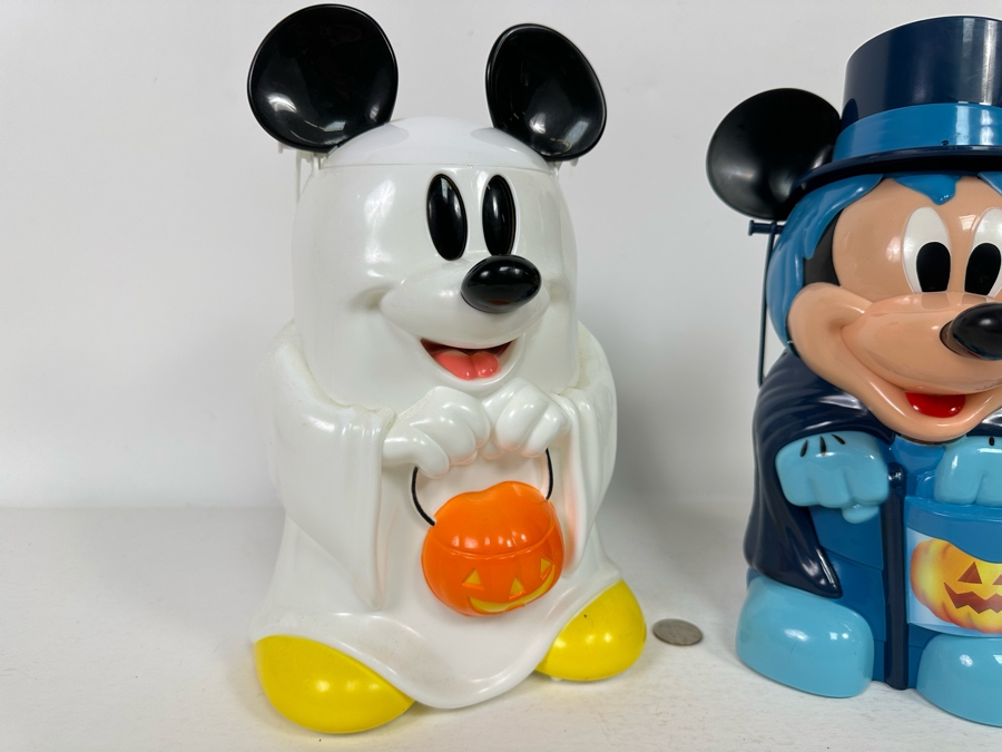 Disney Parks Halloween Mickey Mouse as Phineas the Hitchhiking Ghost and Mickey Ghost Popcorn Buckets 11/11.5H [Photo 4]