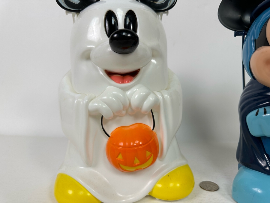 Disney Parks Halloween Mickey Mouse as Phineas the Hitchhiking Ghost and Mickey Ghost Popcorn Buckets 11/11.5H [Photo 5]