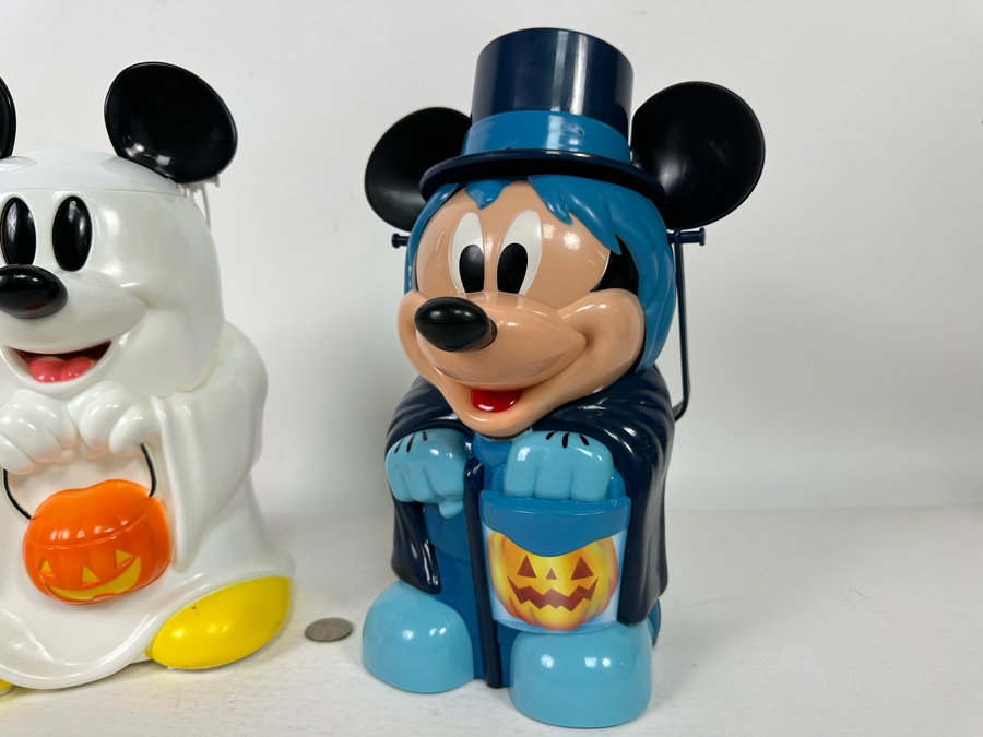 Disney Parks Halloween Mickey Mouse as Phineas the Hitchhiking Ghost and Mickey Ghost Popcorn Buckets 11/11.5H [Photo 6]
