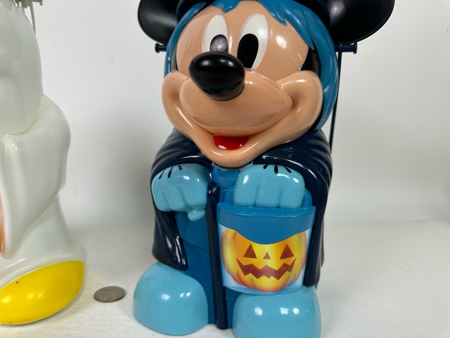 Disney Parks Halloween Mickey Mouse as Phineas the Hitchhiking Ghost and Mickey Ghost Popcorn Buckets 11/11.5H [Photo 7]