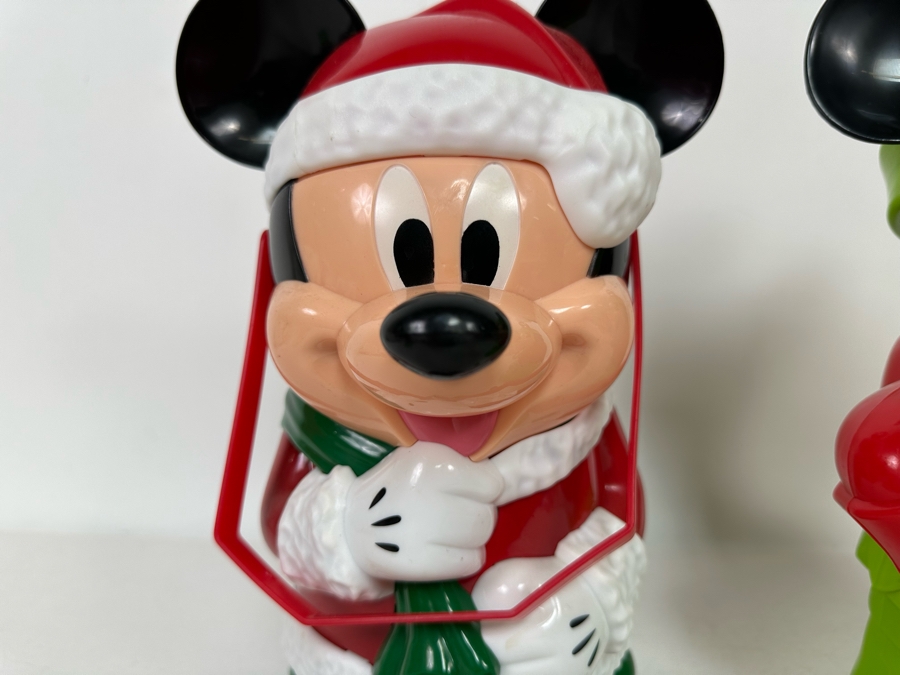 Disney Parks Mickey Mouse as Santa and Mickey Mouse Christmas Elf Popcorn Buckets 12H/12.5H [Photo 6]