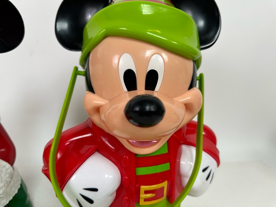 Disney Parks Mickey Mouse as Santa and Mickey Mouse Christmas Elf Popcorn Buckets 12H/12.5H [Photo 4]