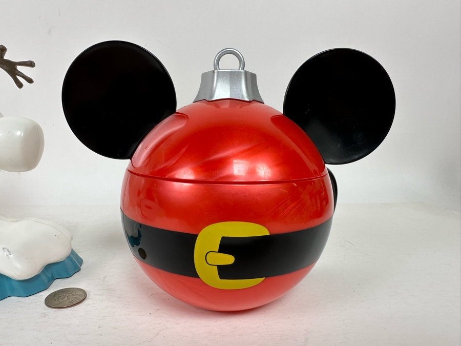 Disney Parks Mickey Mouse Snowman & Santa Christmas Bulb sippers and Olaf Drink Stein 6H/12H/6H [Photo 7]