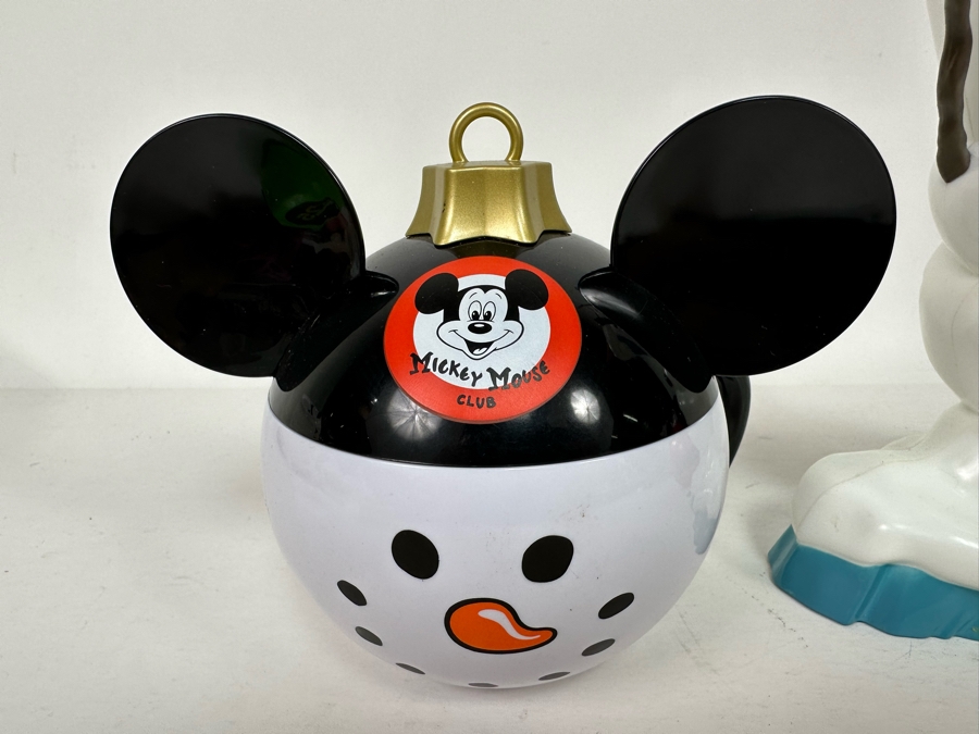 Disney Parks Mickey Mouse Snowman & Santa Christmas Bulb sippers and Olaf Drink Stein 6H/12H/6H [Photo 5]