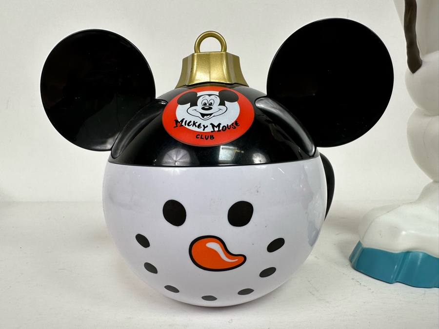 Disney Parks Mickey Mouse Snowman & Santa Christmas Bulb sippers and Olaf Drink Stein 6H/12H/6H [Photo 4]