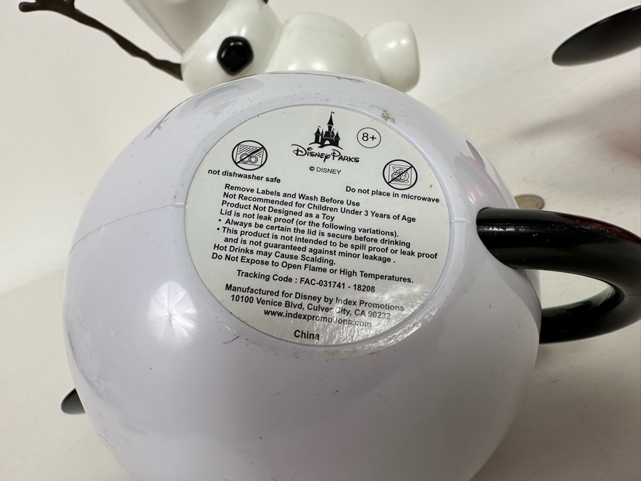 Disney Parks Mickey Mouse Snowman & Santa Christmas Bulb sippers and Olaf Drink Stein 6H/12H/6H [Photo 10]