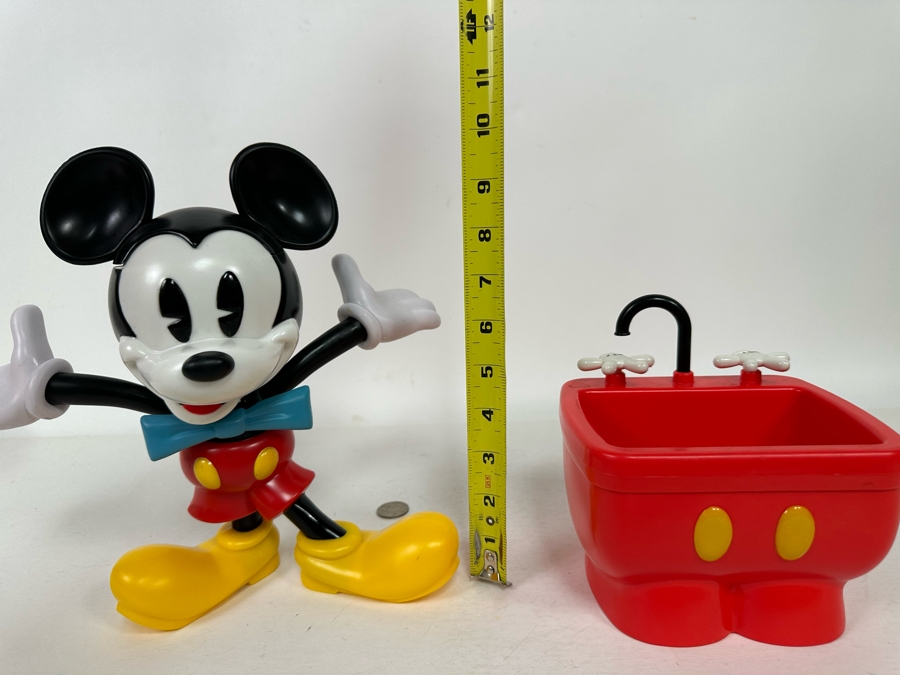 Disney Parks Mickey Mouse Sipper and Mickey's Kitchen Sink Sundae Souvenir Bowl 10H/7H (Cup Missing Straw) [Photo 12]