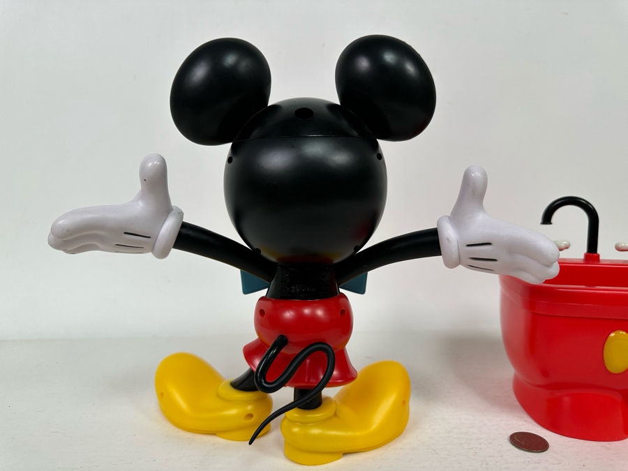 Disney Parks Mickey Mouse Sipper and Mickey's Kitchen Sink Sundae Souvenir Bowl 10H/7H (Cup Missing Straw) [Photo 4]