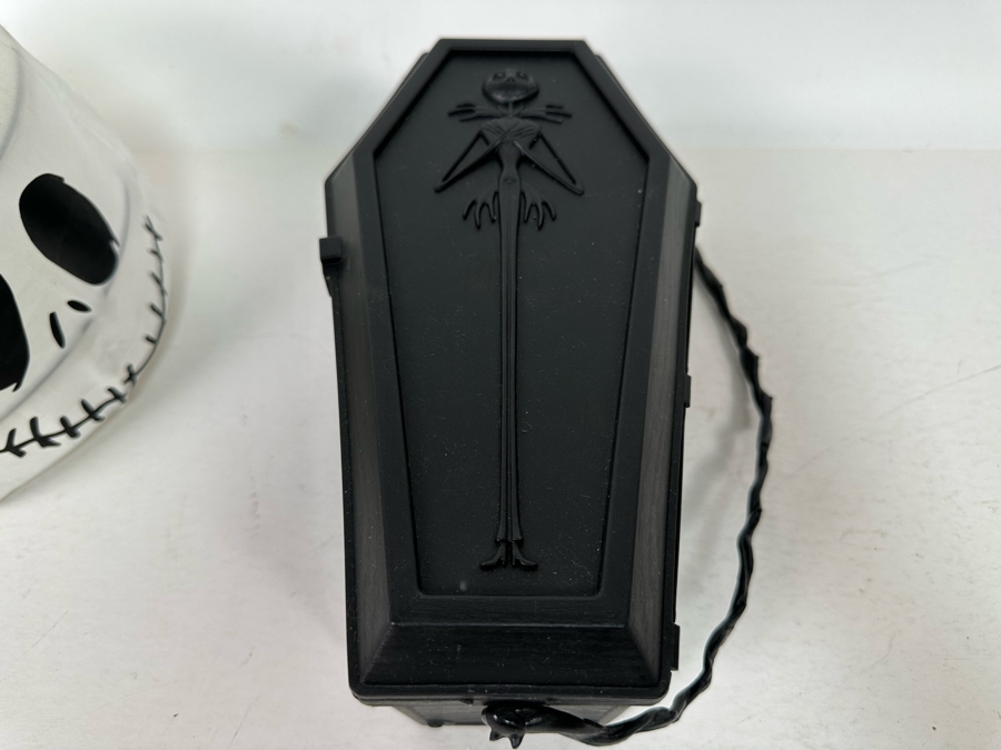 The Nightmare Before Christmas Vintage Trick or Treat Collapsible Pail, Jack Skellington Coffin Popcorn Bucket and Haunted Mansion Holiday Figurine 6H/4.5H [Photo 12]