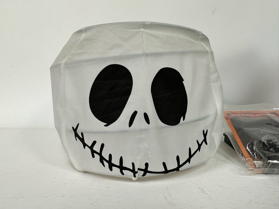 The Nightmare Before Christmas Vintage Trick or Treat Collapsible Pail, Jack Skellington Coffin Popcorn Bucket and Haunted Mansion Holiday Figurine 6H/4.5H [Photo 4]