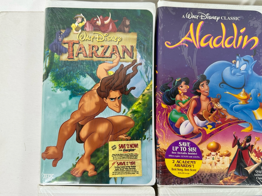 Disney VHS Lot *All Sealed* Includes: Tarzan, Aladdin, Beauty and the Beast: The Enchanted Christmas, Space Jam, Mighty Ducks, 101 Dalmatians, The Jungle Book and More [Photo 11]