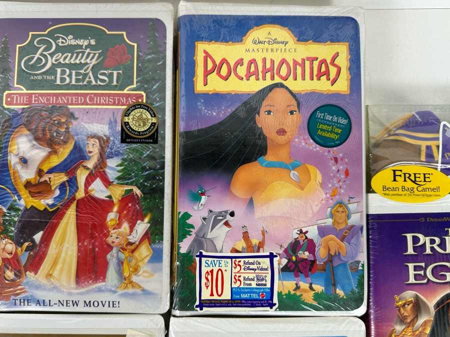 Disney VHS Lot *All Sealed* Includes: Tarzan, Aladdin, Beauty and the Beast: The Enchanted Christmas, Space Jam, Mighty Ducks, 101 Dalmatians, The Jungle Book and More [Photo 15]