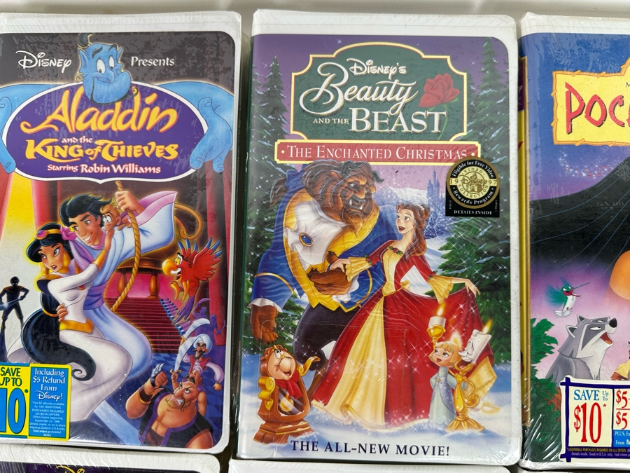 Disney VHS Lot *All Sealed* Includes: Tarzan, Aladdin, Beauty and the Beast: The Enchanted Christmas, Space Jam, Mighty Ducks, 101 Dalmatians, The Jungle Book and More [Photo 14]