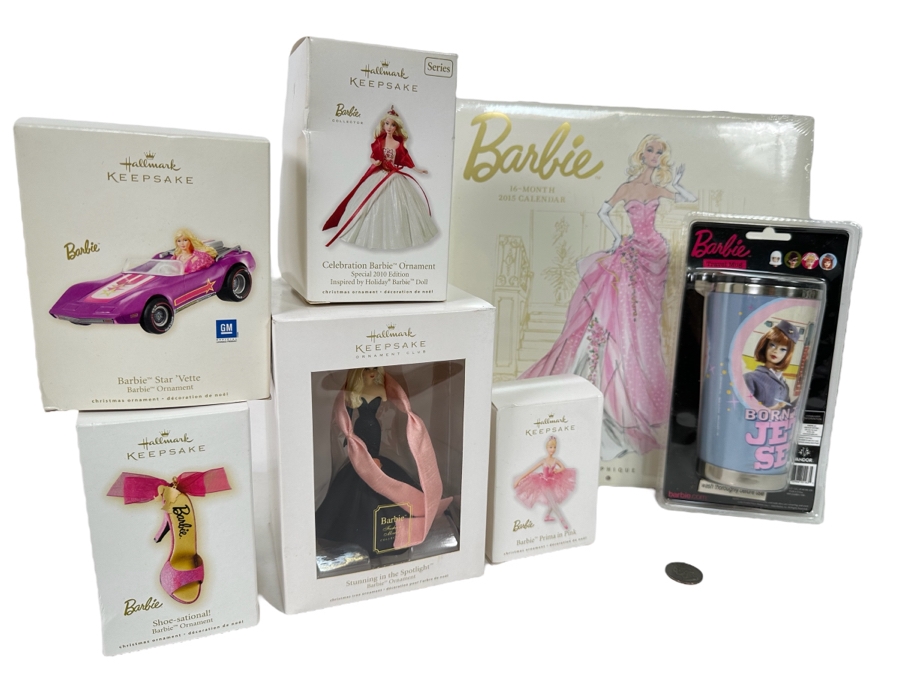 Hallmark Barbie shop keepsakes lot of 8