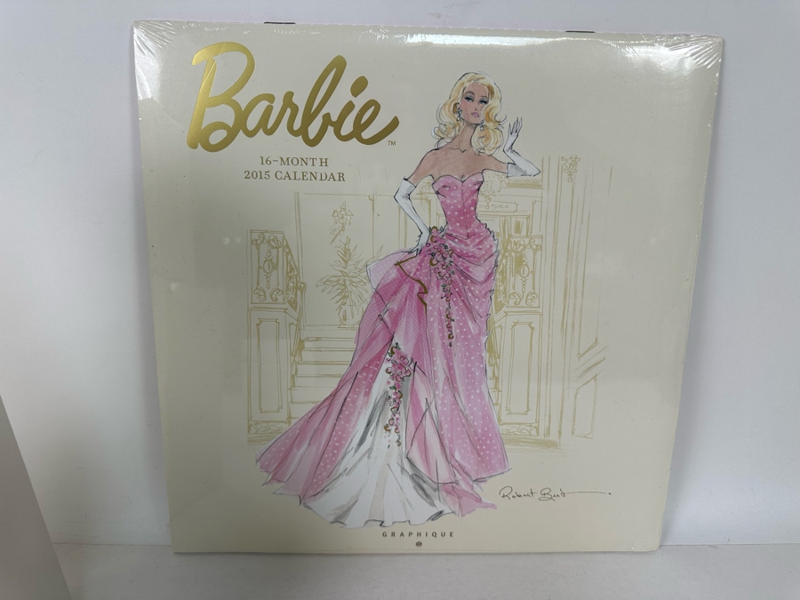 Lot of Five Hallmark Keepsake Barbie Ornaments, 2015 Brand New Sealed Barbie Calendar and Barbie Travel Mug 'Born to Jet Set' [Photo 12]