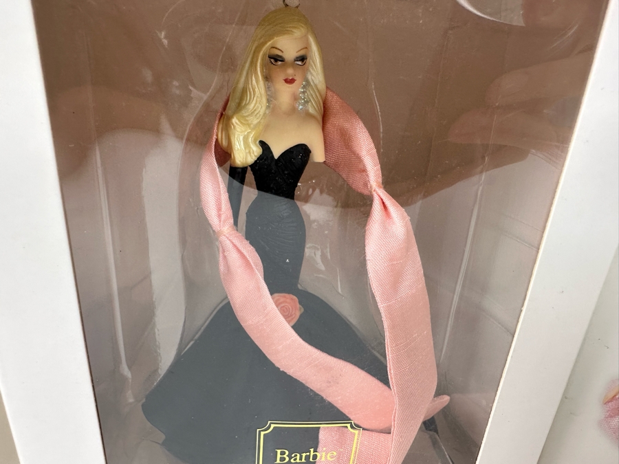 Lot of Five Hallmark Keepsake Barbie Ornaments, 2015 Brand New Sealed Barbie Calendar and Barbie Travel Mug 'Born to Jet Set' [Photo 5]