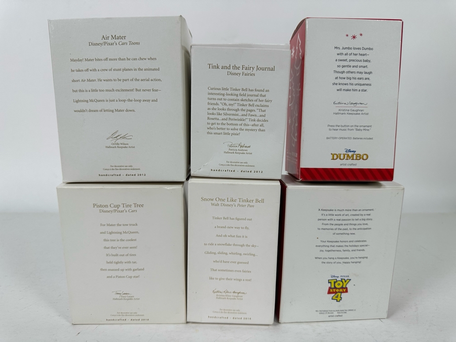 Hallmark Keepsake Ornaments Includes: Disney Dumbo: Baby Mine, Forky, Tink and the Fairy Journal, Snow One Like Tinker Bell, Air Mater and Piston Cup Tire Tree [Photo 9]