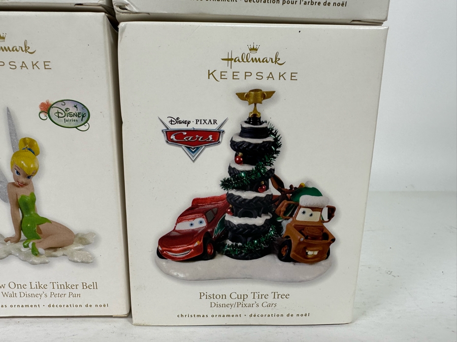 Hallmark Keepsake Ornaments Includes: Disney Dumbo: Baby Mine, Forky, Tink and the Fairy Journal, Snow One Like Tinker Bell, Air Mater and Piston Cup Tire Tree [Photo 5]
