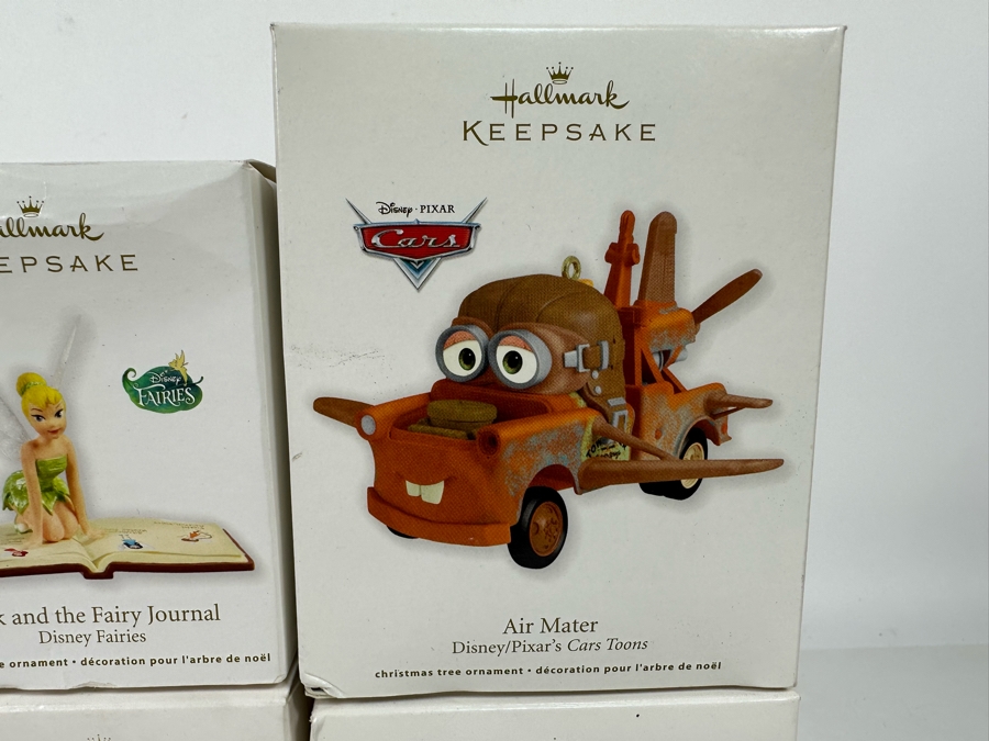 Hallmark Keepsake Ornaments Includes: Disney Dumbo: Baby Mine, Forky, Tink and the Fairy Journal, Snow One Like Tinker Bell, Air Mater and Piston Cup Tire Tree [Photo 4]