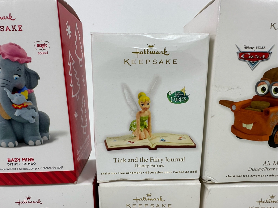 Hallmark Keepsake Ornaments Includes: Disney Dumbo: Baby Mine, Forky, Tink and the Fairy Journal, Snow One Like Tinker Bell, Air Mater and Piston Cup Tire Tree [Photo 7]