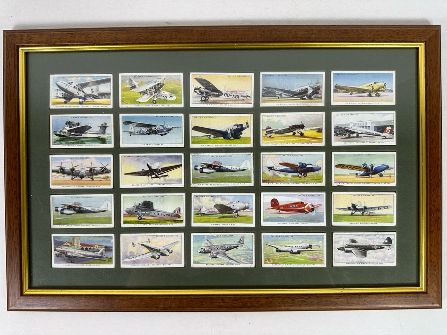 International Air Liners John Player and Sons Original Cigarette Cards - 25 Cards Mounted and Framed [Photo 3]