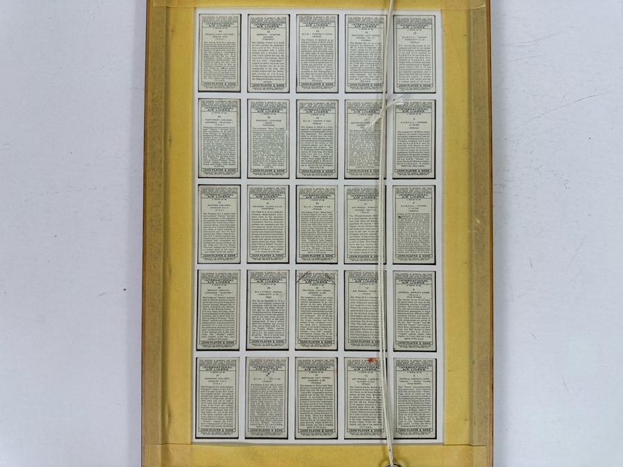 International Air Liners John Player and Sons Original Cigarette Cards - 25 Cards Mounted and Framed [Photo 13]