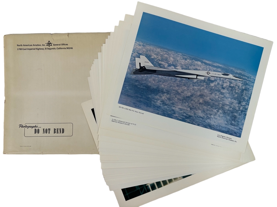 Lot of North American Aviation Photographic Prints Including Aircraft and Rocket Launches  [Photo 1]