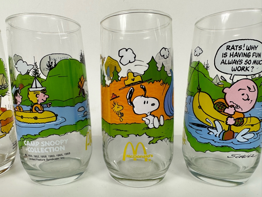 Lot of 4 McDonald's Camp Snoopy Collection Drinking Glasses [Photo 3]