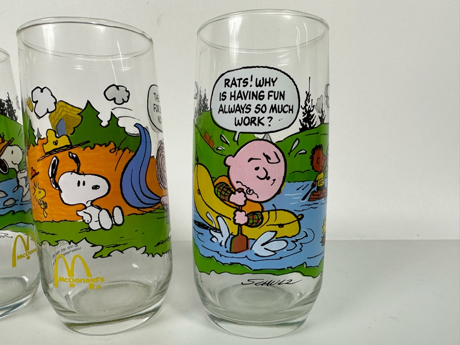 Lot of 4 McDonald's Camp Snoopy Collection Drinking Glasses [Photo 2]