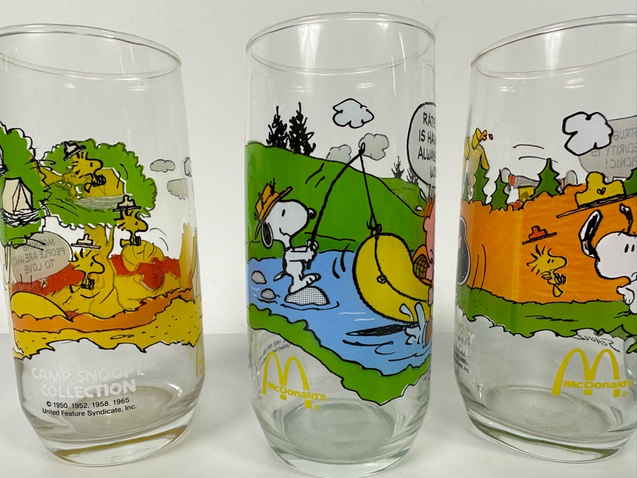 Lot of 4 McDonald's Camp Snoopy Collection Drinking Glasses [Photo 7]
