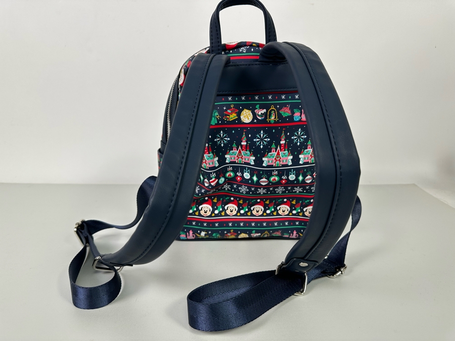 Disney Parks Loungefly Mickey Mouse and Disney Icons Christmas/Holiday Mini Backpack [Photo 7]