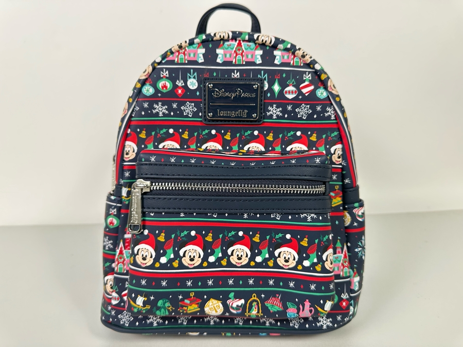 Disney Parks cheapest Mickey Mouse Holiday Loungefly Ugly Sweater Mini Backpack