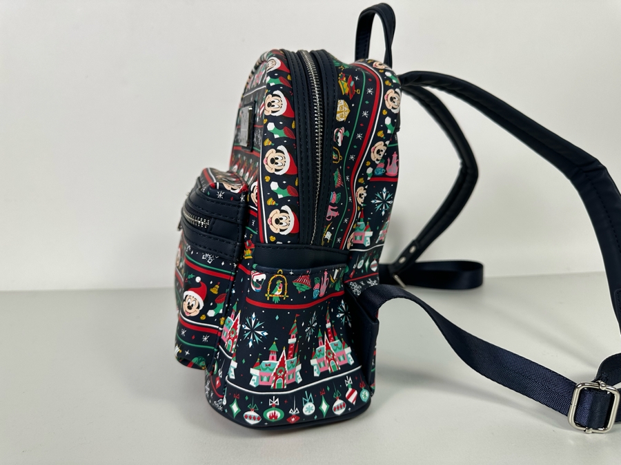 Disney Parks Loungefly Mickey Mouse and Disney Icons Christmas/Holiday Mini Backpack [Photo 8]