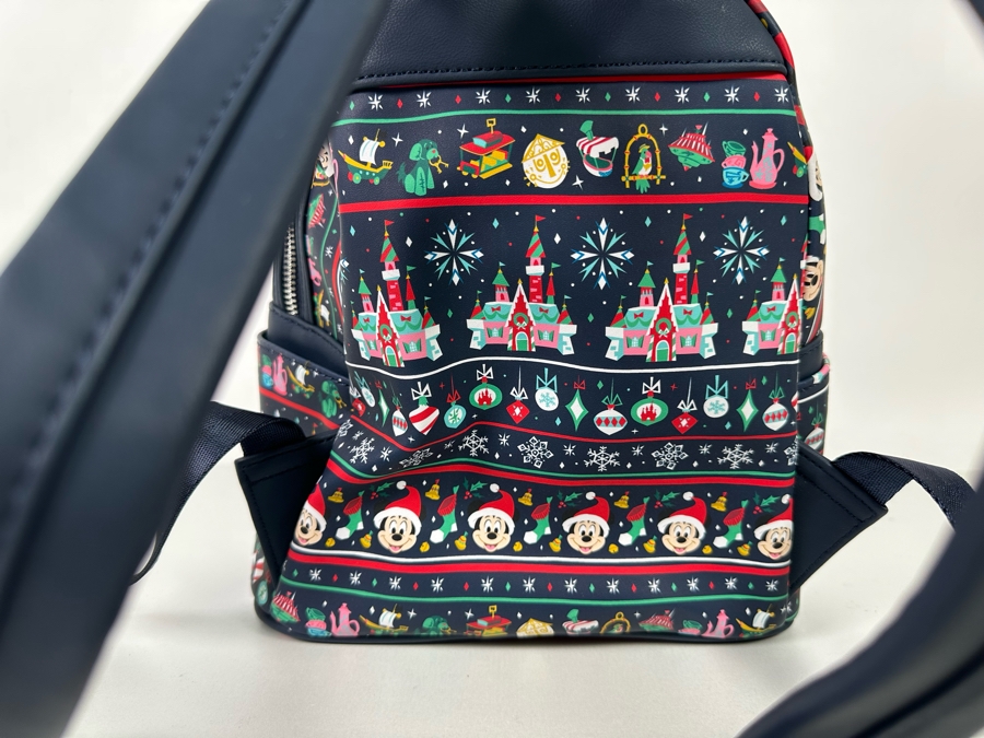 Disney Parks Loungefly Mickey Mouse and Disney Icons Christmas/Holiday Mini Backpack [Photo 6]
