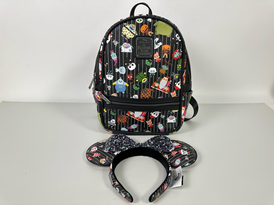 Disney Parks Loungefly Nightmare Before Christmas Mini Backpack and Matching Ears [Photo 3]