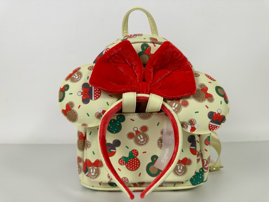Disney Parks Loungefly Christmas Cookies Micro Backpack and Matching Ears [Photo 4]