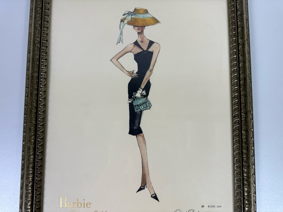 Barbie Fashion Model Collection Print By Artist Robert Best - Limited Edition 1305/2000 16W x 20H Frame: 19W x 23.5H [Photo 5]