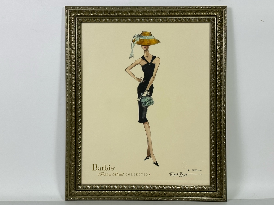 Barbie Fashion Model Collection Print By Artist Robert Best - Limited Edition 1305/2000 16W x 20H Frame: 19W x 23.5H [Photo 3]