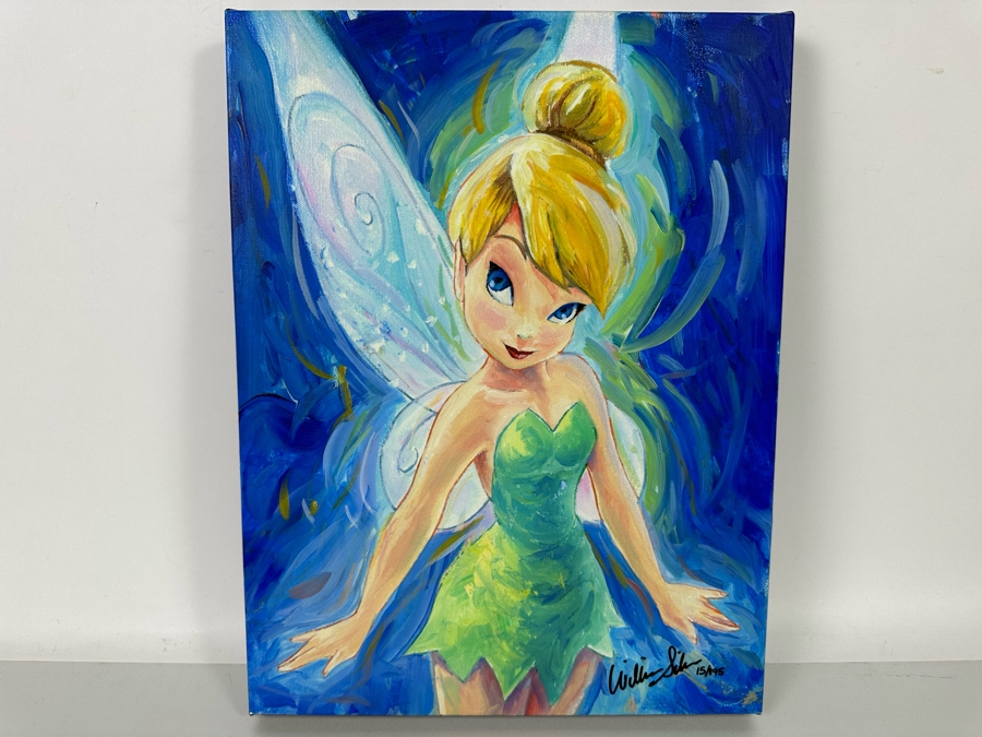 Disney Tinker Bell Giclee Print Signed by Artist William Silvers Limited Edition 15/195 12W x 16H [Photo 2]