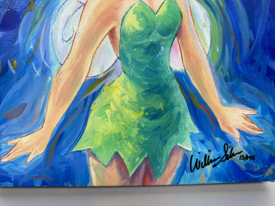 Disney Tinker Bell Giclee Print Signed by Artist William Silvers Limited Edition 15/195 12W x 16H [Photo 4]