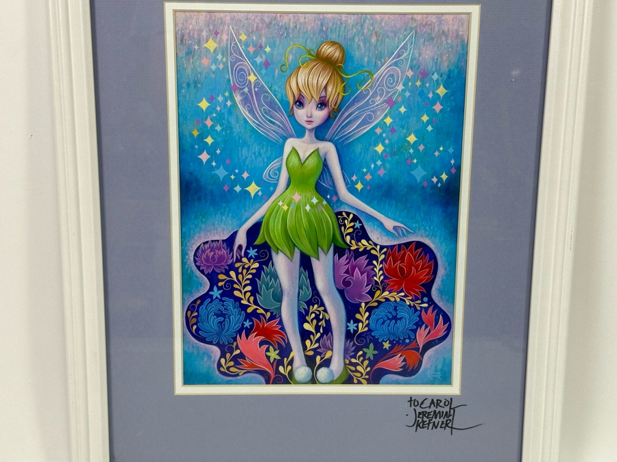 Disney Tinker Bell 'Glitter Garden' Print Signed by Artist Jeremiah Ketner 9W x 12H Frame: 16W x 20H [Photo 4]