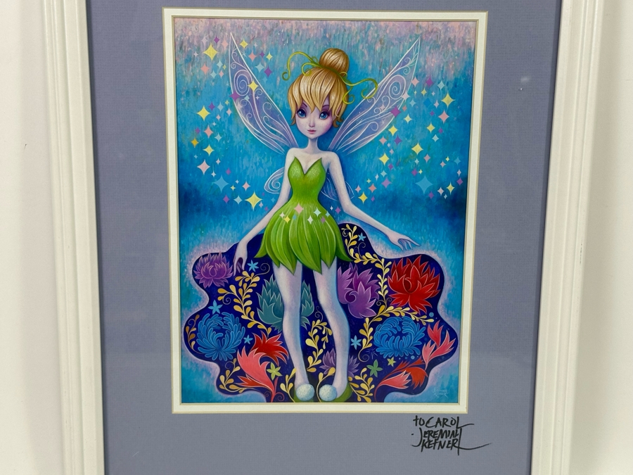 Disney Tinker Bell 'Glitter Garden' Print Signed by Artist Jeremiah Ketner 9W x 12H Frame: 16W x 20H [Photo 5]