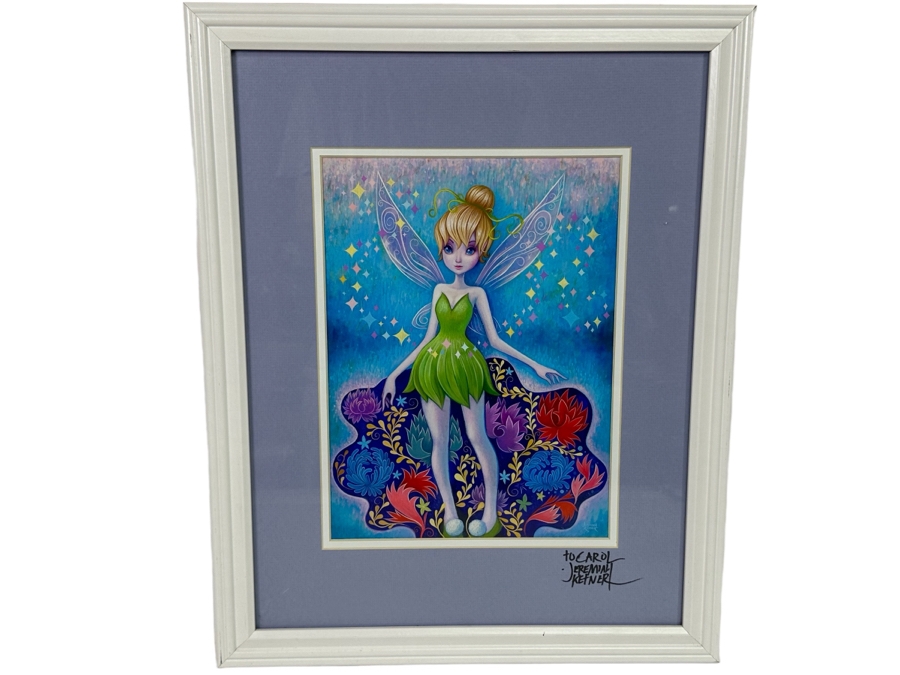 Disney Tinker Bell 'Glitter Garden' Print Signed by Artist Jeremiah Ketner 9W x 12H Frame: 16W x 20H [Photo 1]