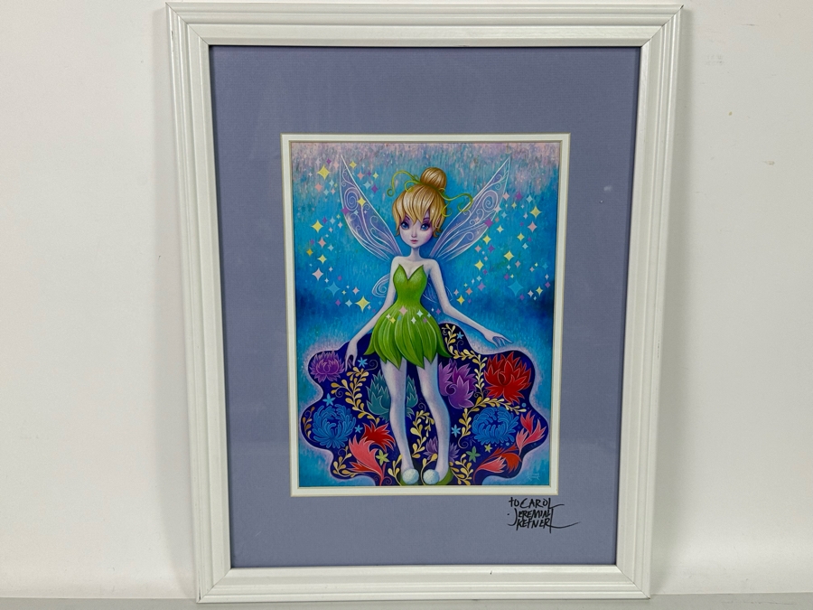 Disney Tinker Bell 'Glitter Garden' Print Signed by Artist Jeremiah Ketner 9W x 12H Frame: 16W x 20H [Photo 2]