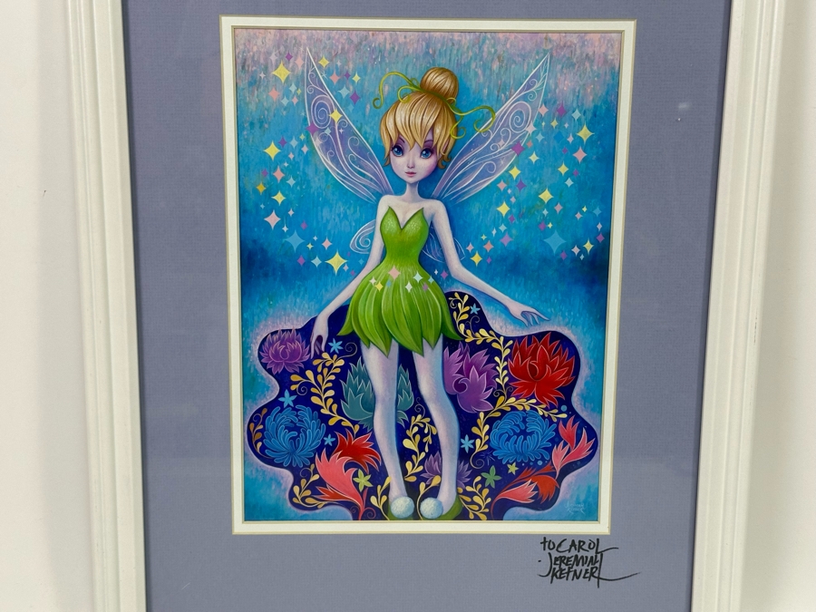Disney Tinker Bell 'Glitter Garden' Print Signed by Artist Jeremiah Ketner 9W x 12H Frame: 16W x 20H [Photo 3]