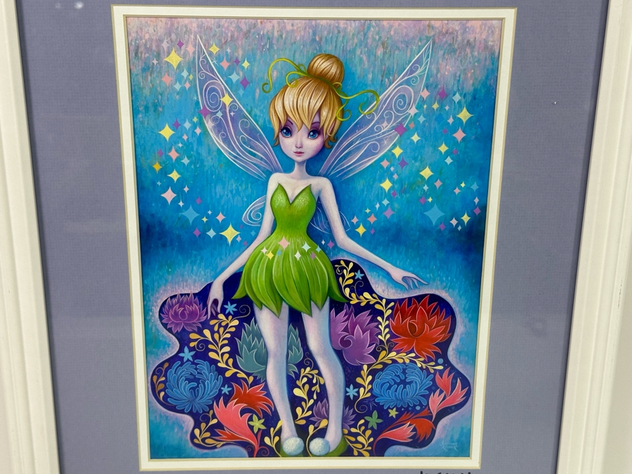 Disney Tinker Bell 'Glitter Garden' Print Signed by Artist Jeremiah Ketner 9W x 12H Frame: 16W x 20H [Photo 6]