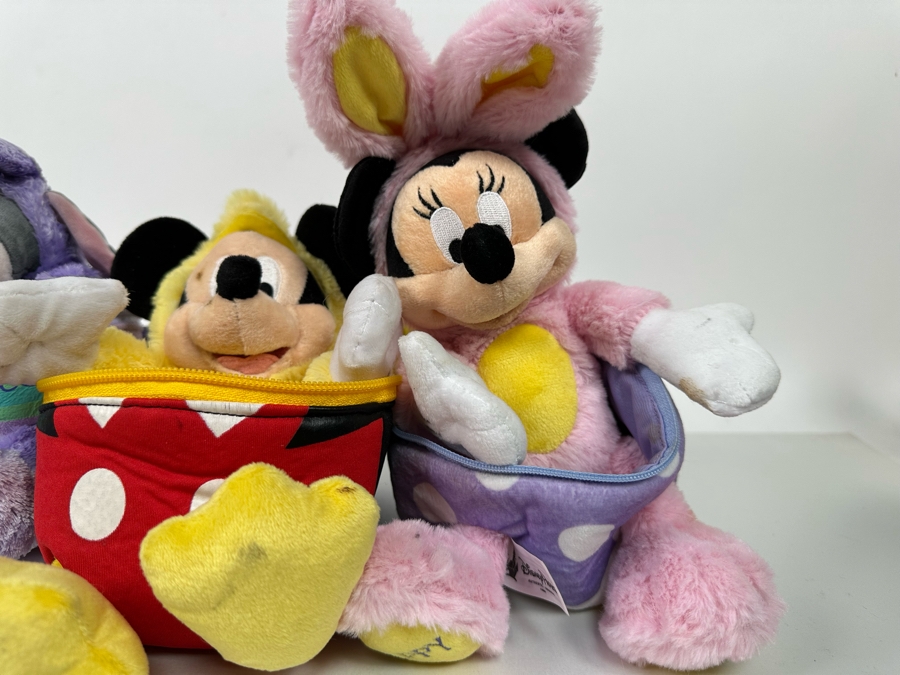 Lot of Disney Vintage Happy Easter Plush Zip-Up Eggs Including Mickey, Minnie Mouse, Eeyore and More [Photo 7]