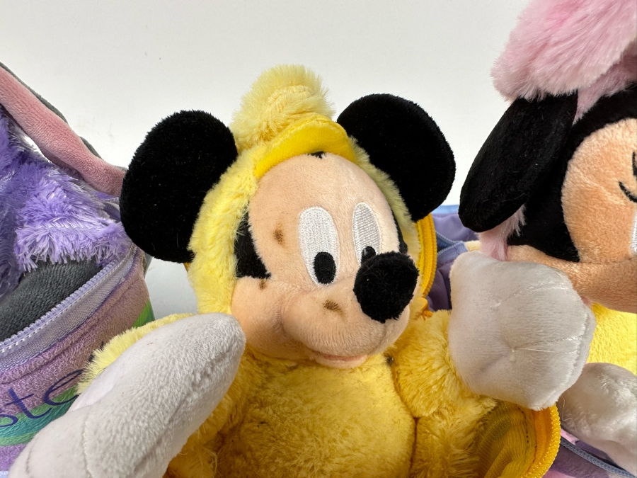 Lot of Disney Vintage Happy Easter Plush Zip-Up Eggs Including Mickey, Minnie Mouse, Eeyore and More [Photo 9]